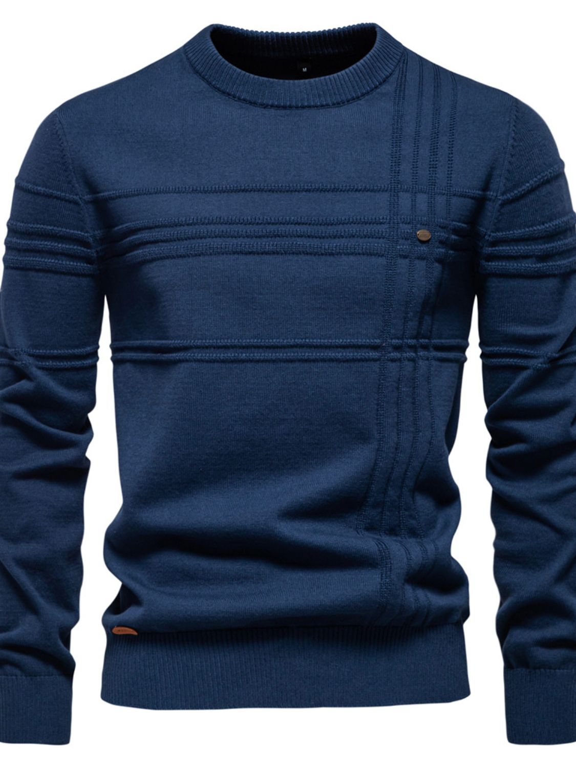 Men's Round Neck Striped Sweater - Smart Shopper