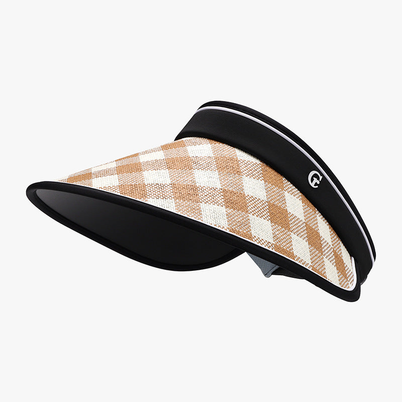 Plaid Natural Grass Adjustable Sun Hat - Smart Shopper