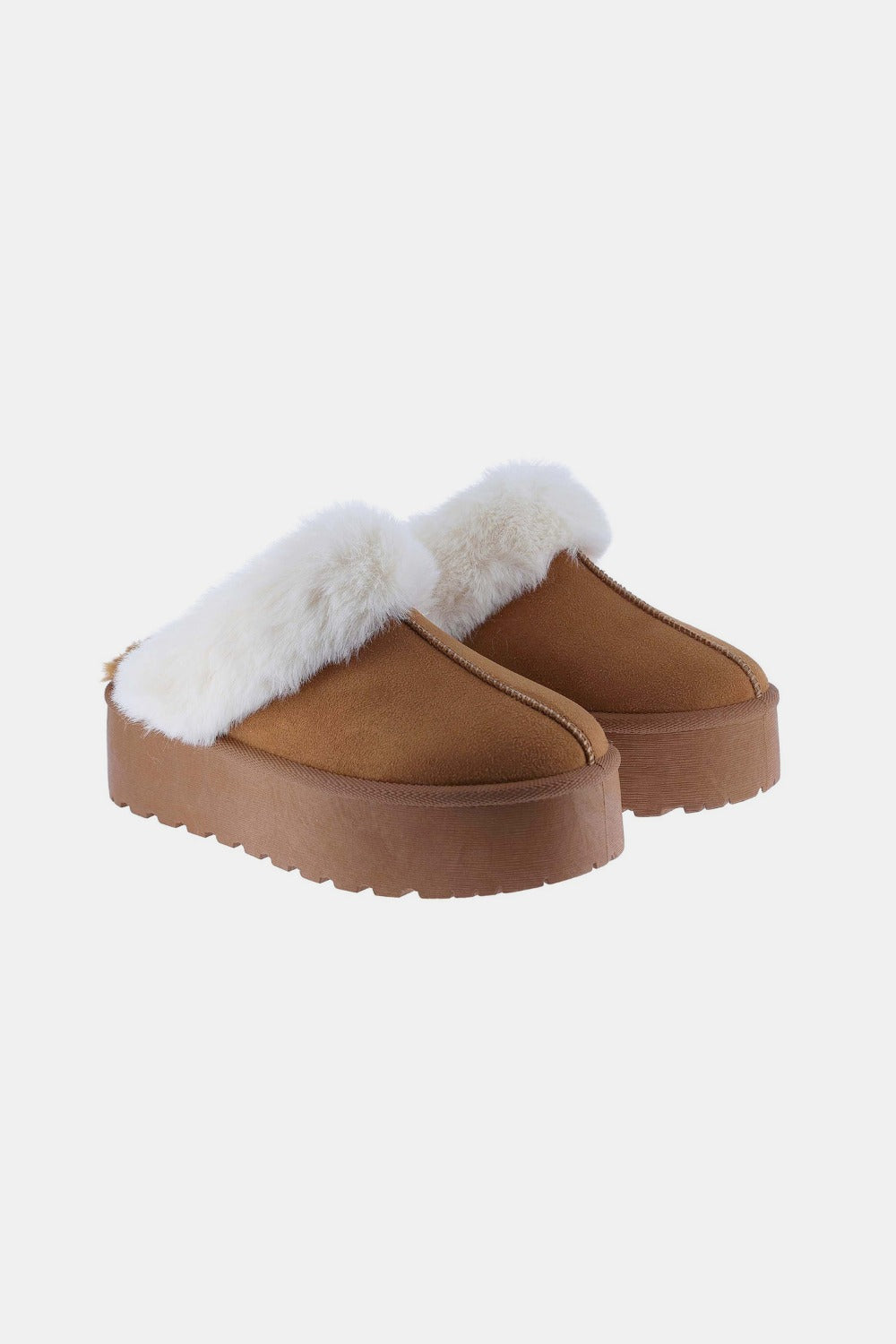 Weeboo Thick Bottom Fur Trim Snow Slippers - Smart Shopper