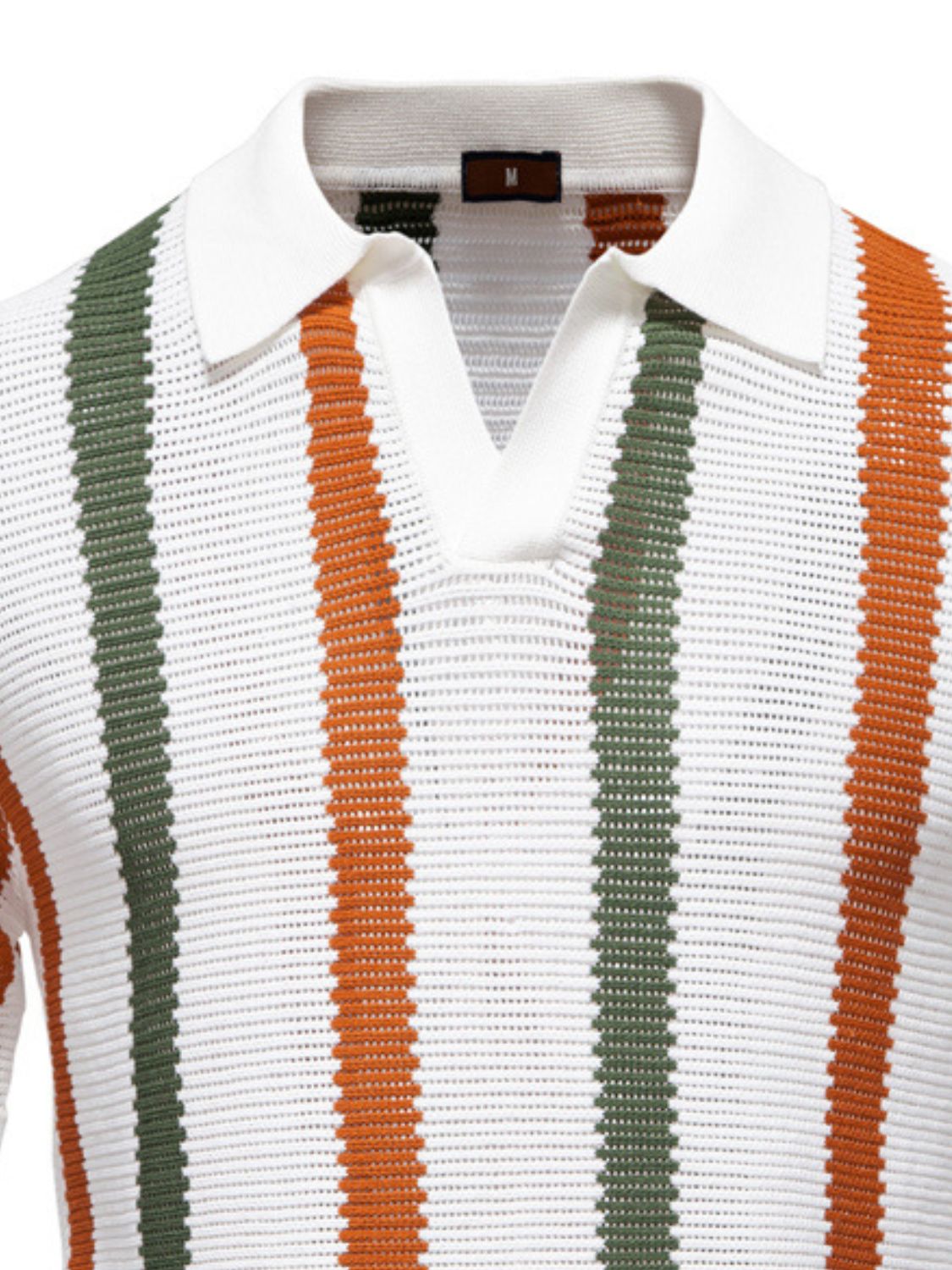 Men's Collared Neck Striped Knit Polo - Smart Shopper