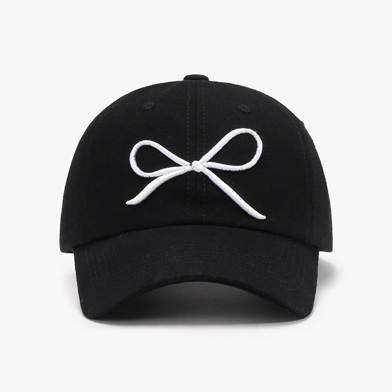 Bow Embroidered Cotton Baseball Cap - Smart Shopper