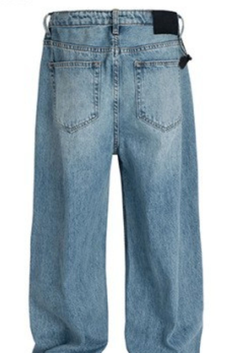 Men's Wide Straight Jeans with Pockets - Smart Shopper