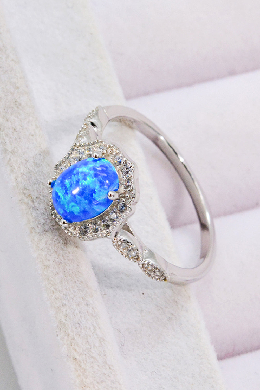 Opal and Zircon 925 Sterling Silver Ring - Smart Shopper