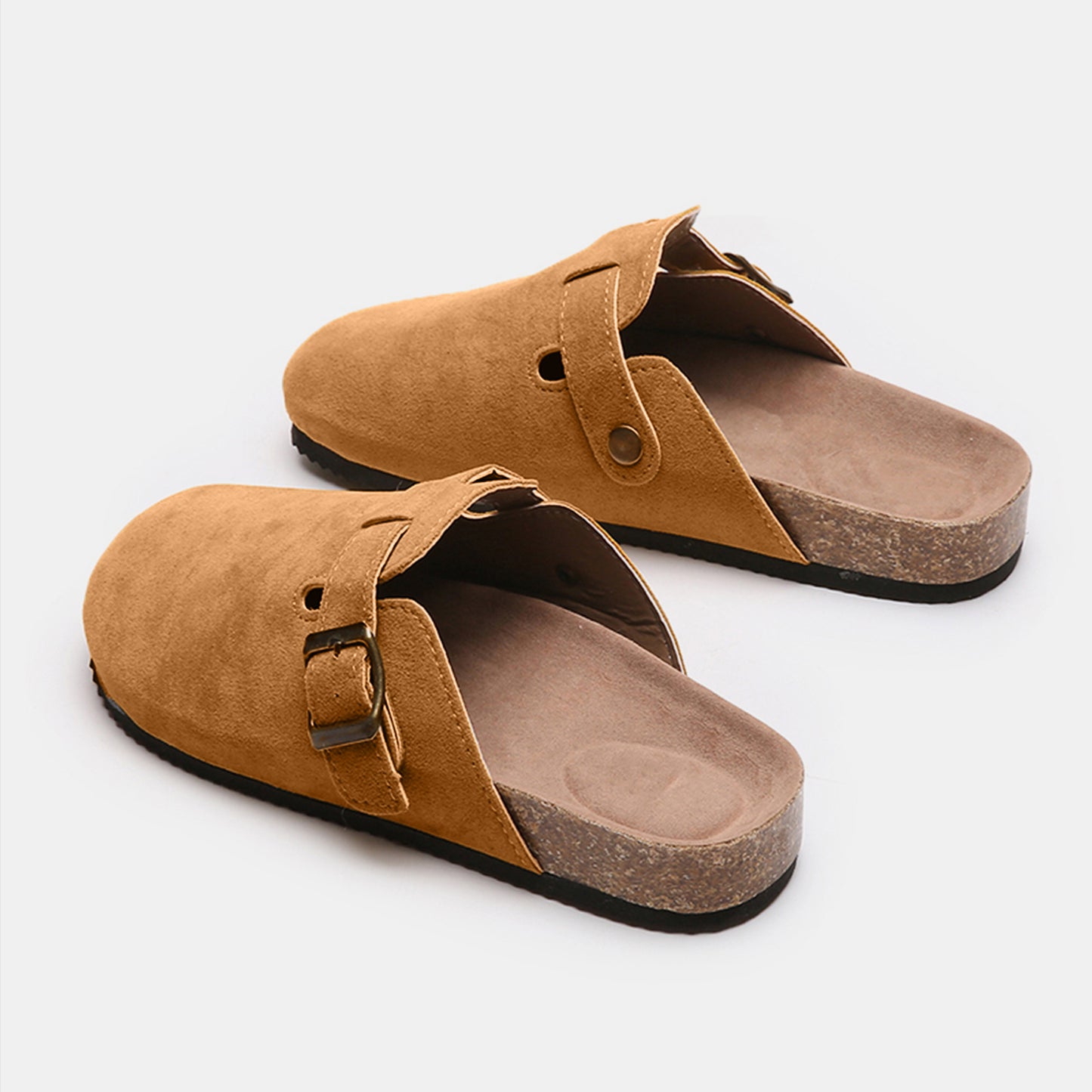 Suede Closed Toe Buckle Slide - Smart Shopper