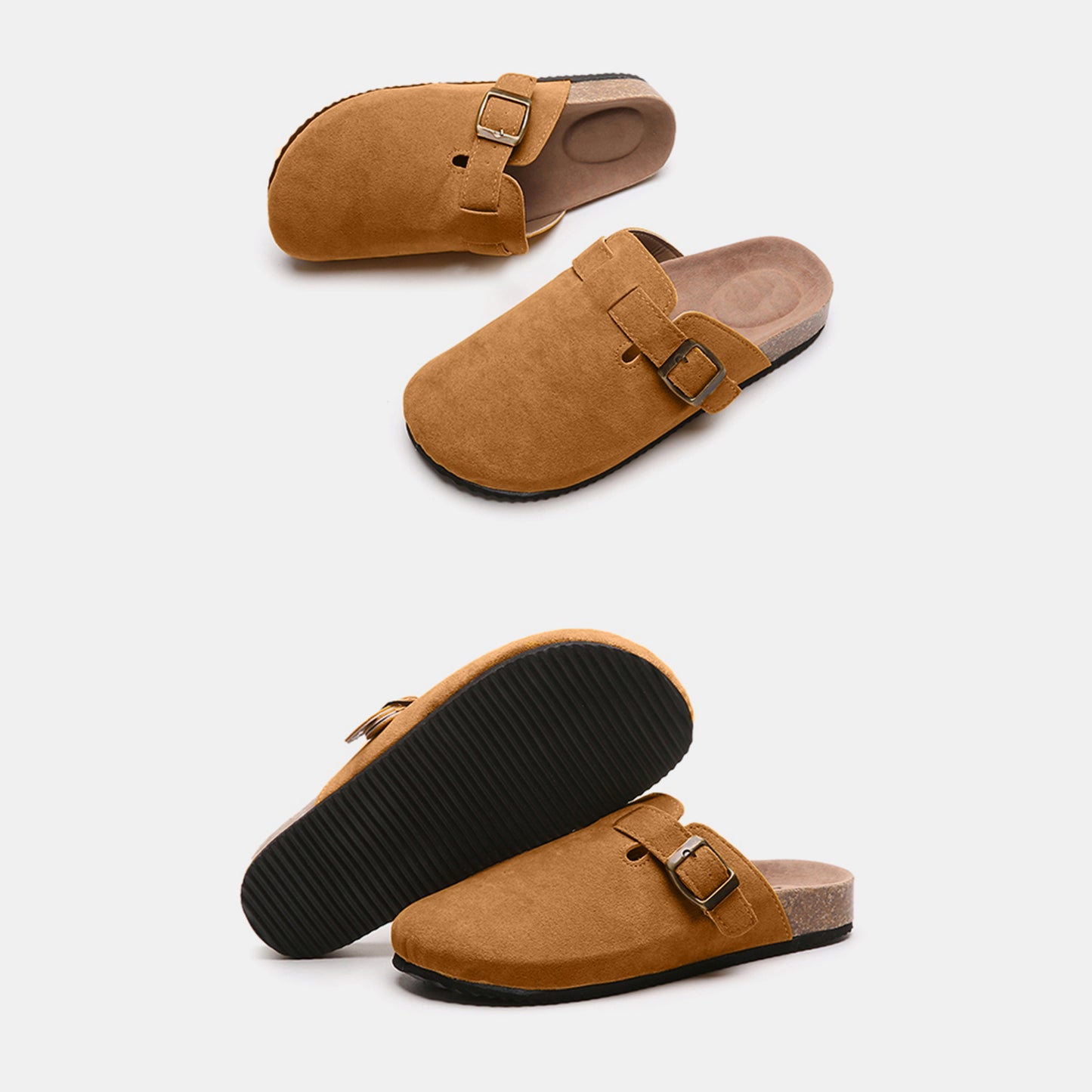 Suede Closed Toe Buckle Slide - Smart Shopper