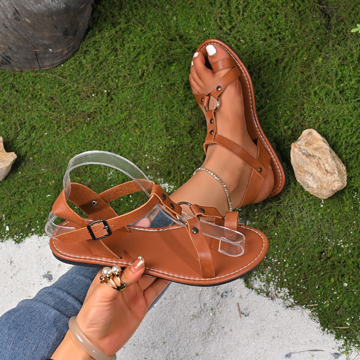 Toe Loop Flat Sandals - Smart Shopper