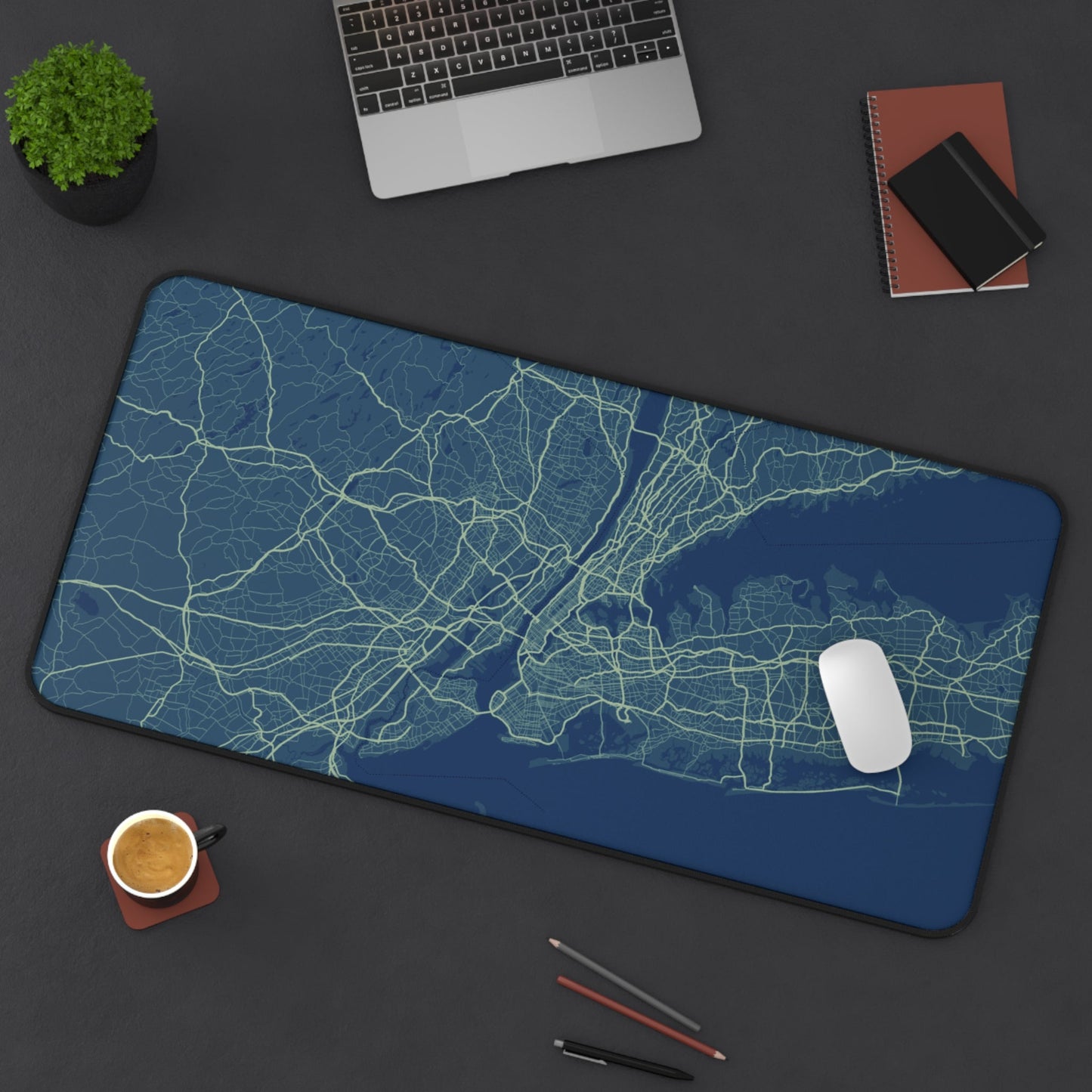 Glowing NYC X Ray Map Desk Mat - Smart Shopper