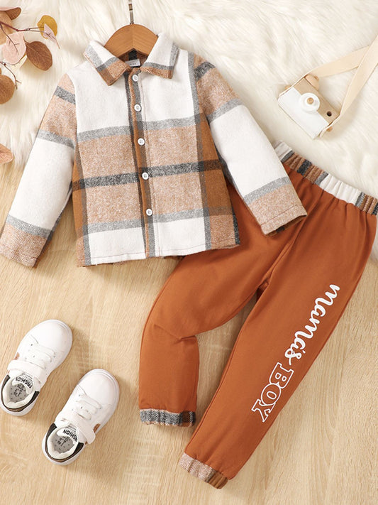 Color Block Button Up Top and Pants Set - Smart Shopper