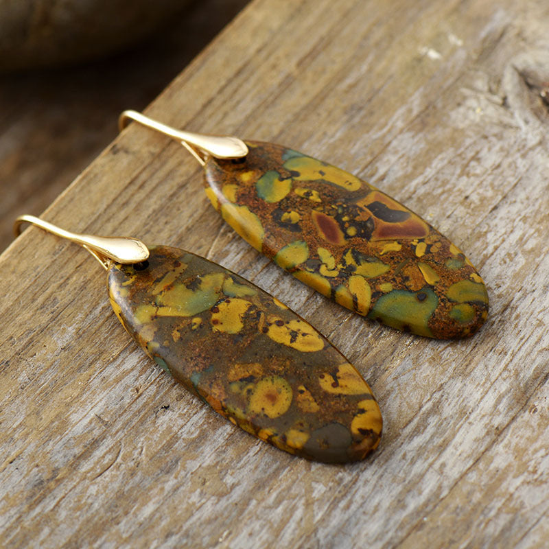 Natural Stone Copper Dangle Earrings - Smart Shopper