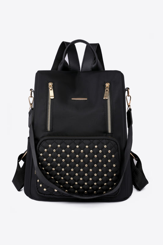 Zipper Pocket Beaded Backpack - Smart Shopper