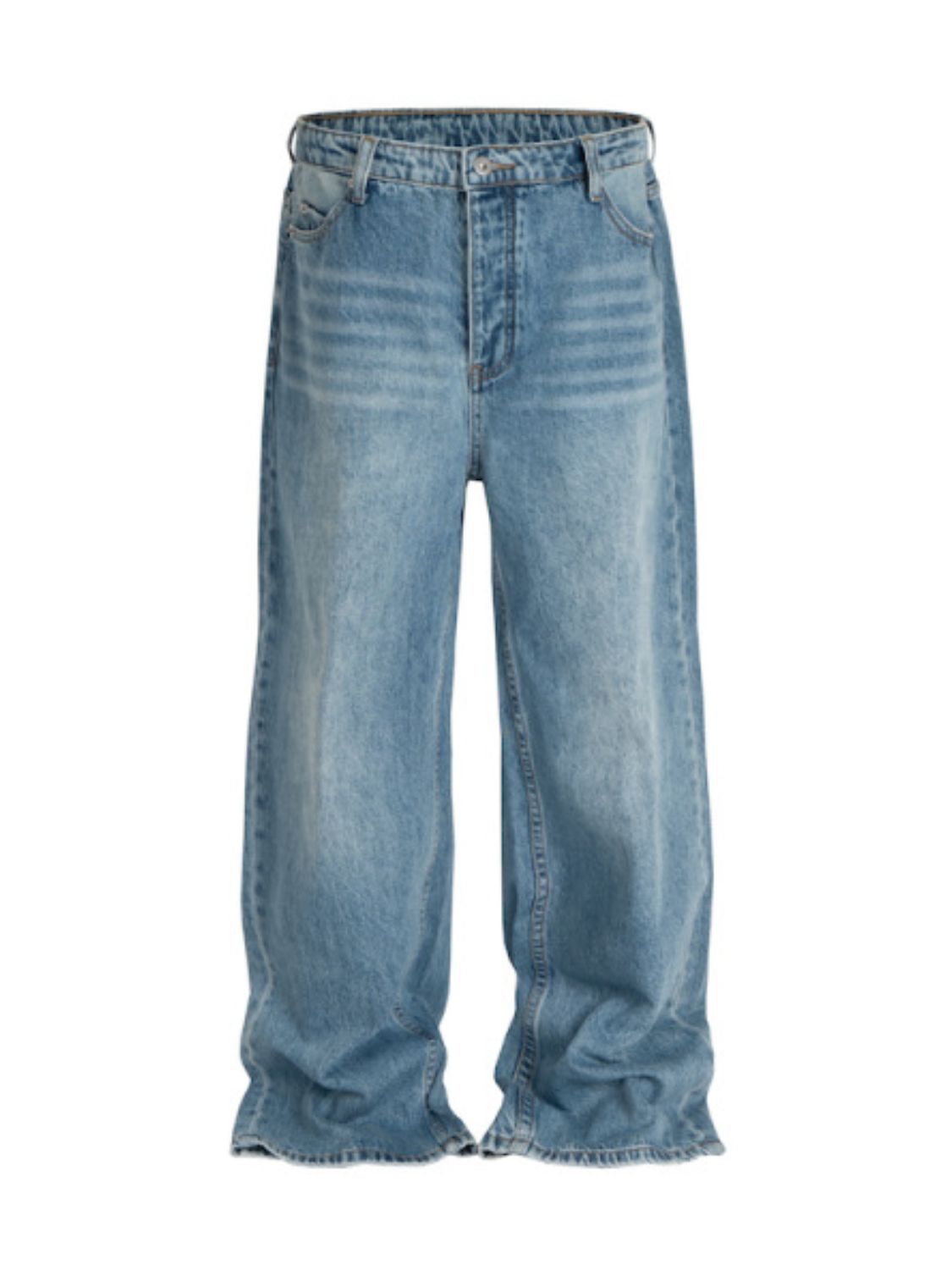 Men's Wide Straight Jeans with Pockets - Smart Shopper