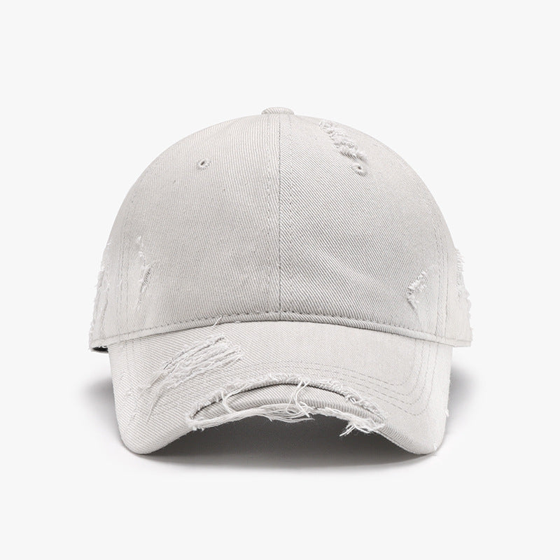 Distressed Adjustable Cotton Hat - Smart Shopper