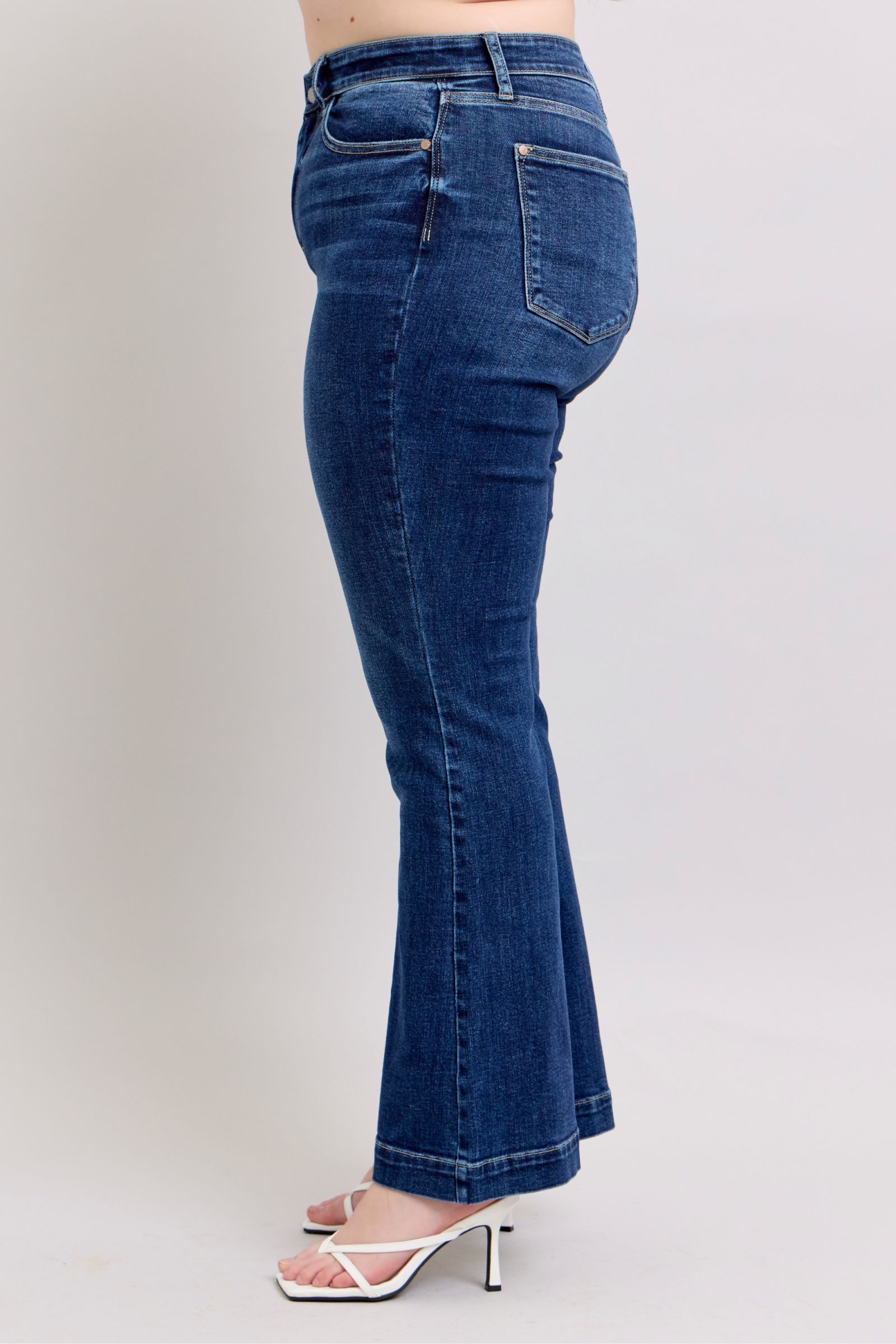 Judy Blue Full Size High Rise Flare Jeans with Pockets Plus Size - Smart Shopper