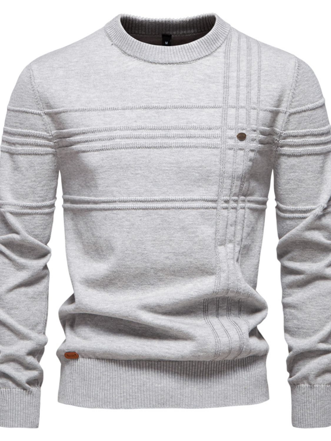 Men's Round Neck Striped Sweater - Smart Shopper