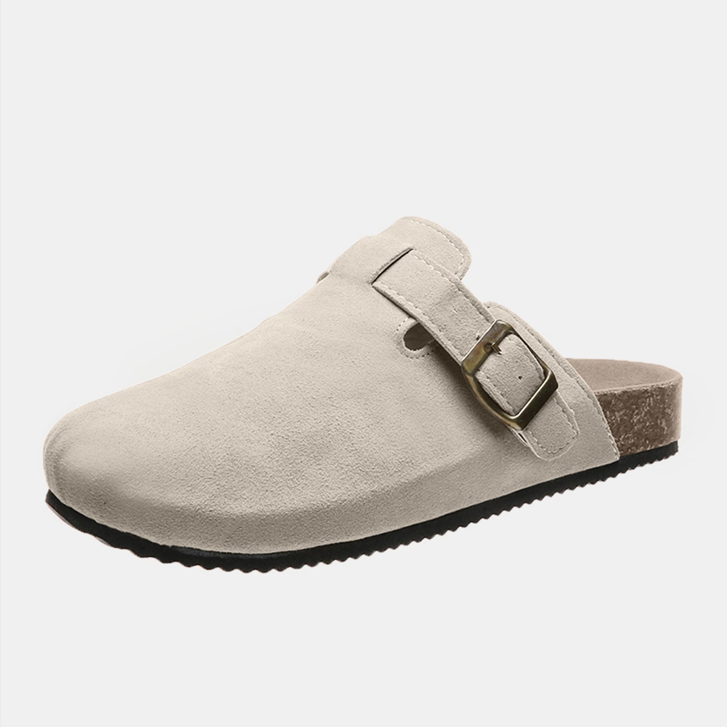 Suede Closed Toe Buckle Slide - Smart Shopper