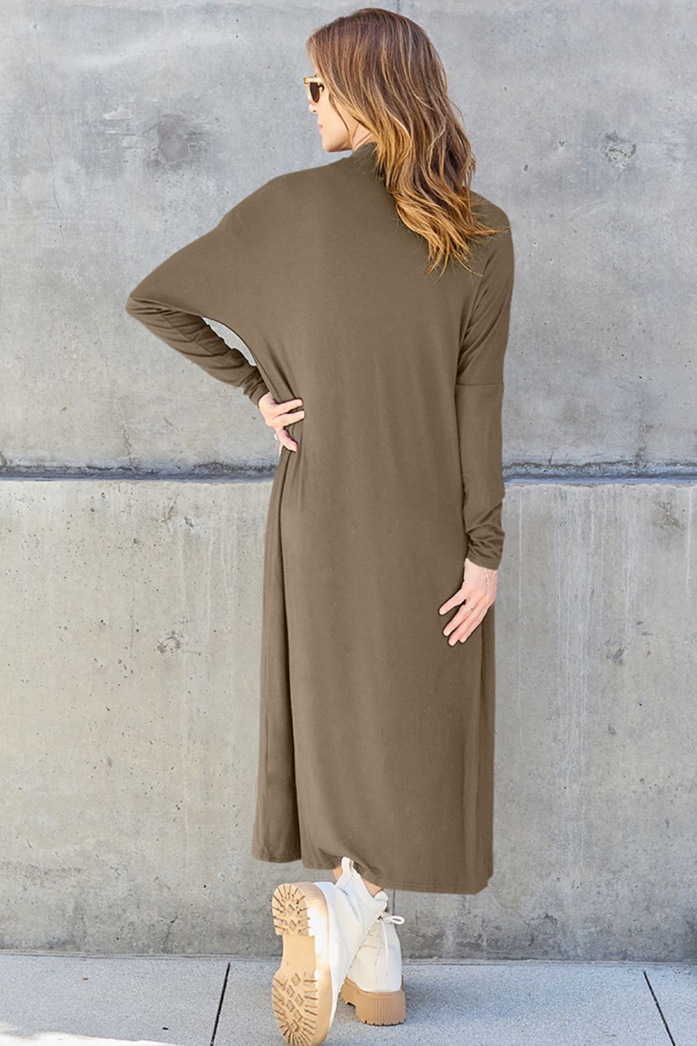 Basic Bae Full Size Open Front Long Sleeve Cover Up - Smart Shopper