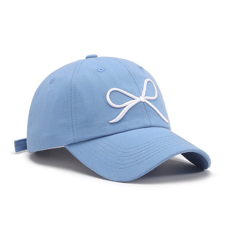 Bow Embroidered Cotton Baseball Cap - Smart Shopper