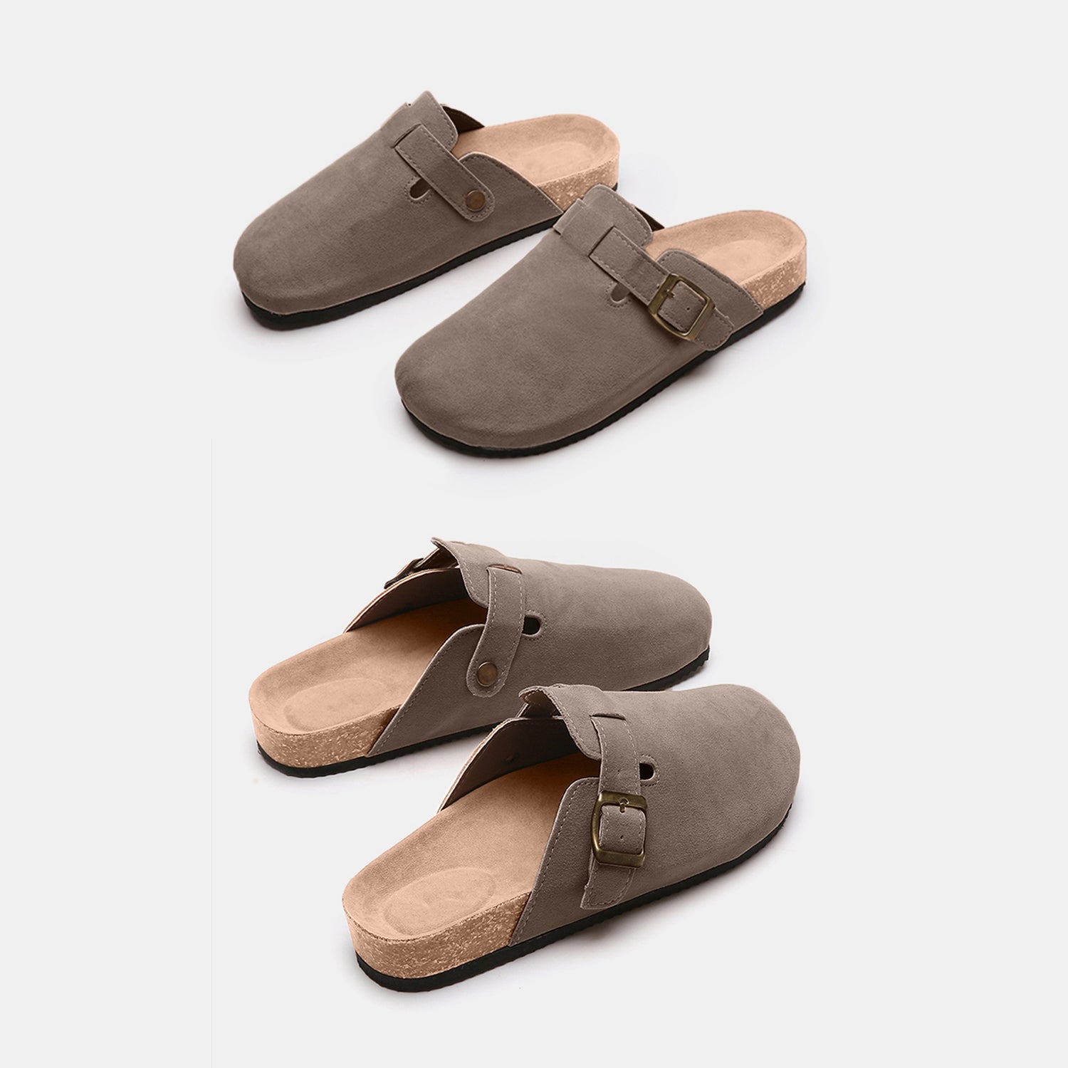 Suede Closed Toe Buckle Slide - Smart Shopper