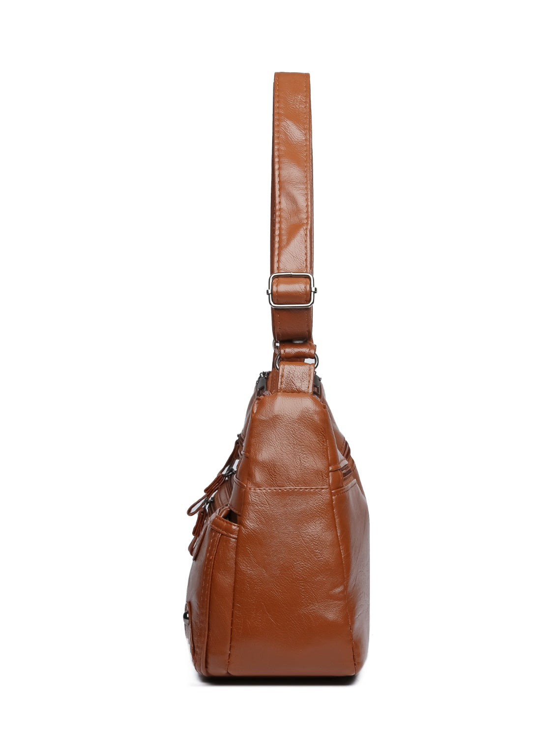 PU Leather Multi Pockets Shoulder Bag - Smart Shopper