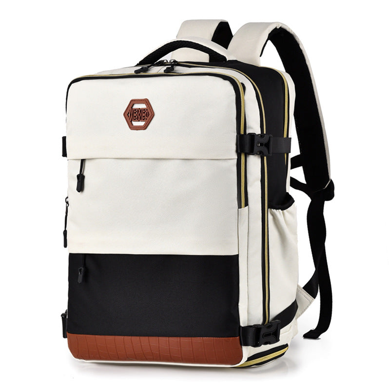 Color Block Multi-Pockets Backpack Bag - Smart Shopper