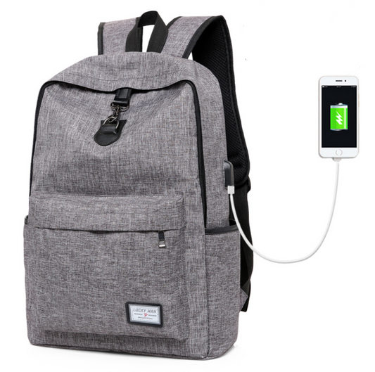 High Quality Grey Anti Theft Backpack - Smart Shopper