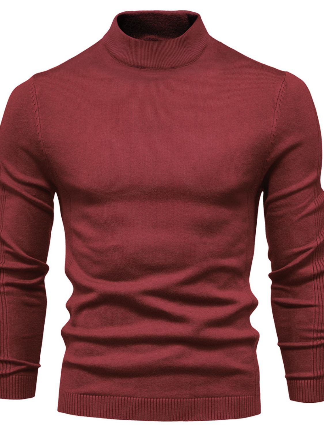 Men's Mock Neck Long Sleeve Sweater - Smart Shopper