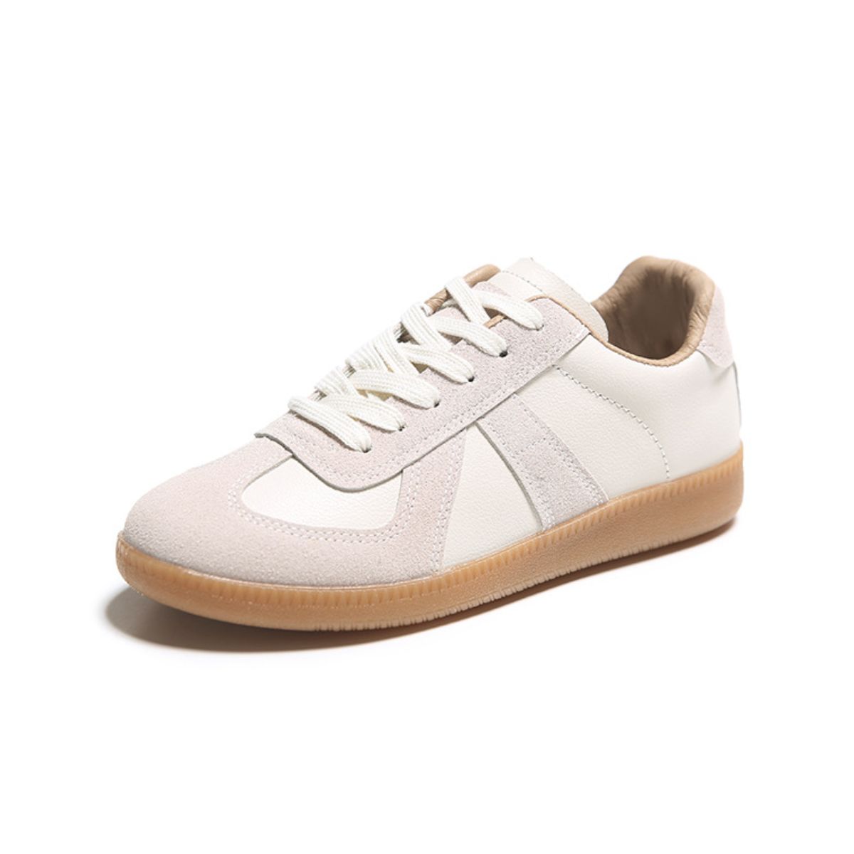 Lace Up Round Toe Flat Sneakers - Smart Shopper