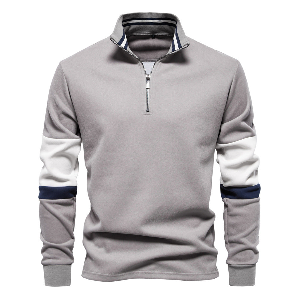 Men's Color Block Long Sleeve Polo - Smart Shopper