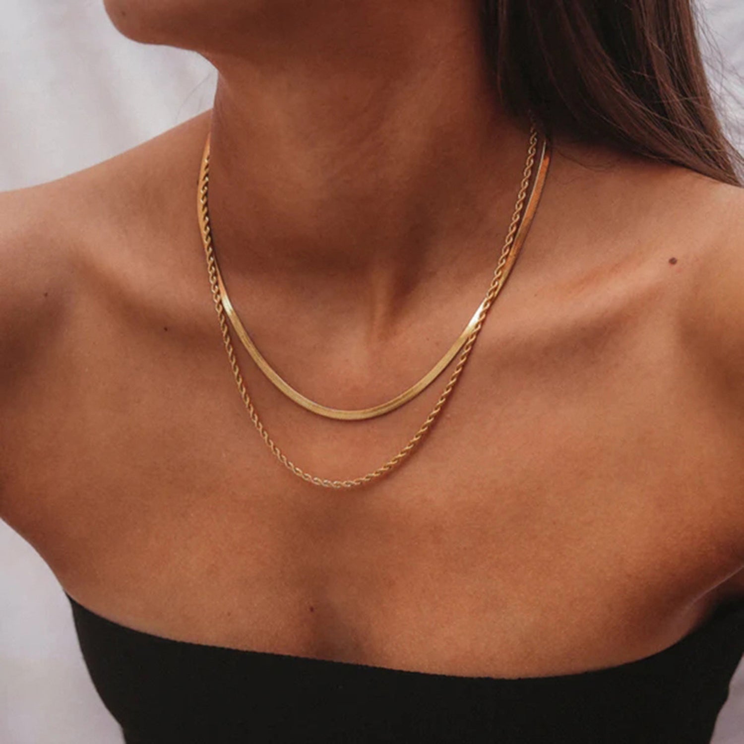 18K Gold-Plated Double-Layered Necklace - Smart Shopper