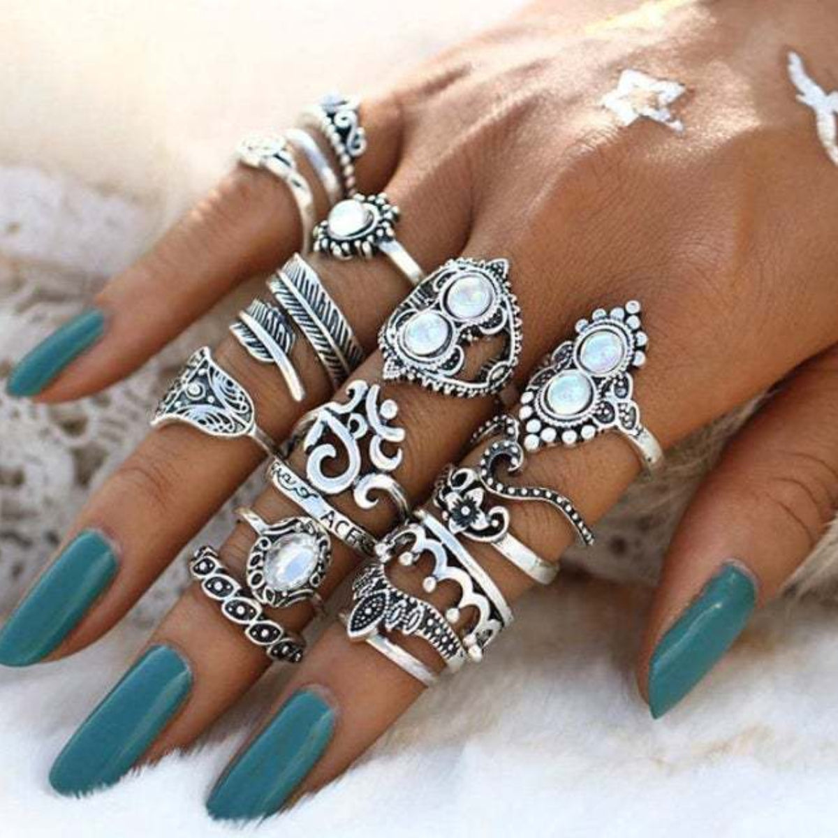 Alloy 16-Piece Ring Set - Smart Shopper