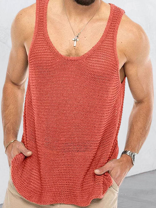 Men's Plus Size Scoop Neck Knit Tank - Smart Shopper