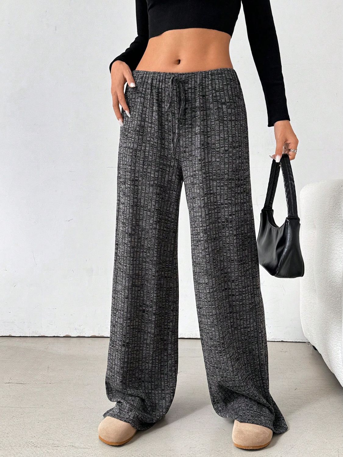 Tied Striped Wide Leg Pants - Smart Shopper