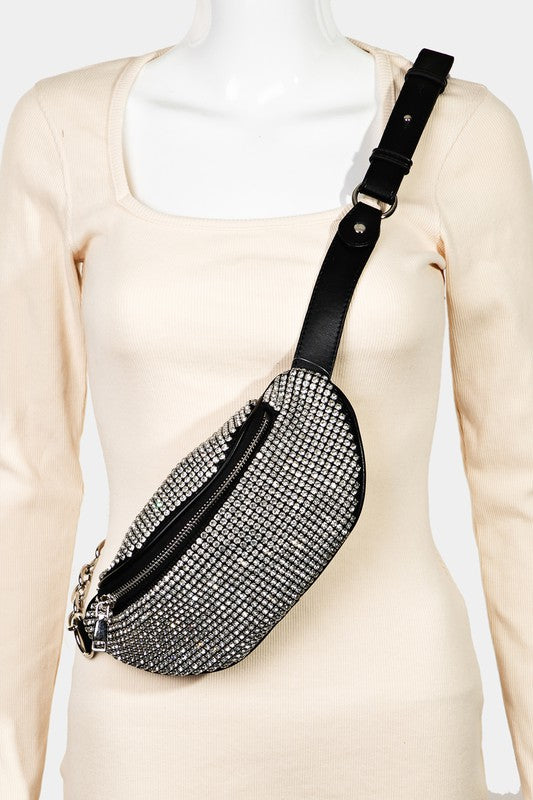 Fame Pave Rhinestone Crossbody Bag - Smart Shopper