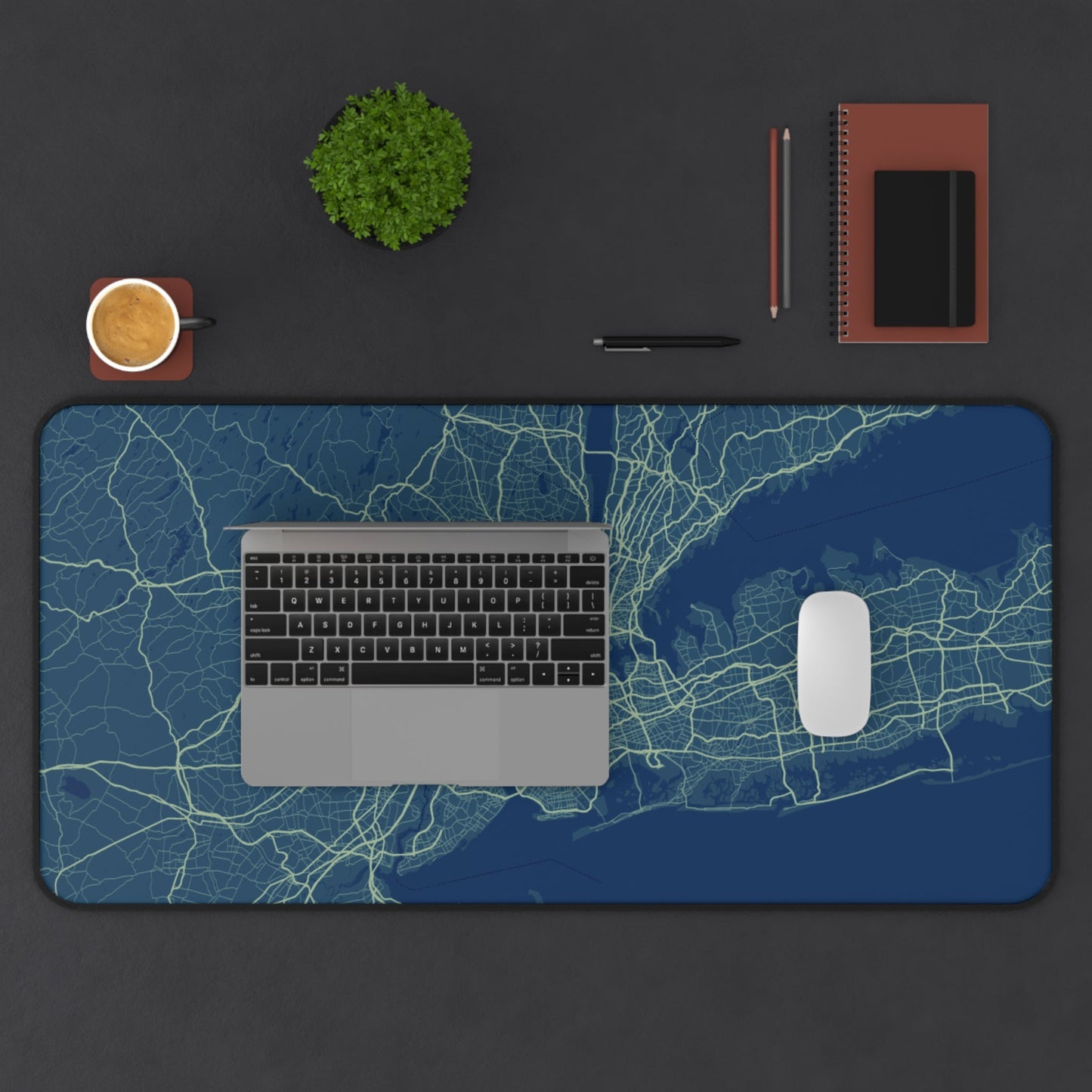 Glowing NYC X Ray Map Desk Mat - Smart Shopper