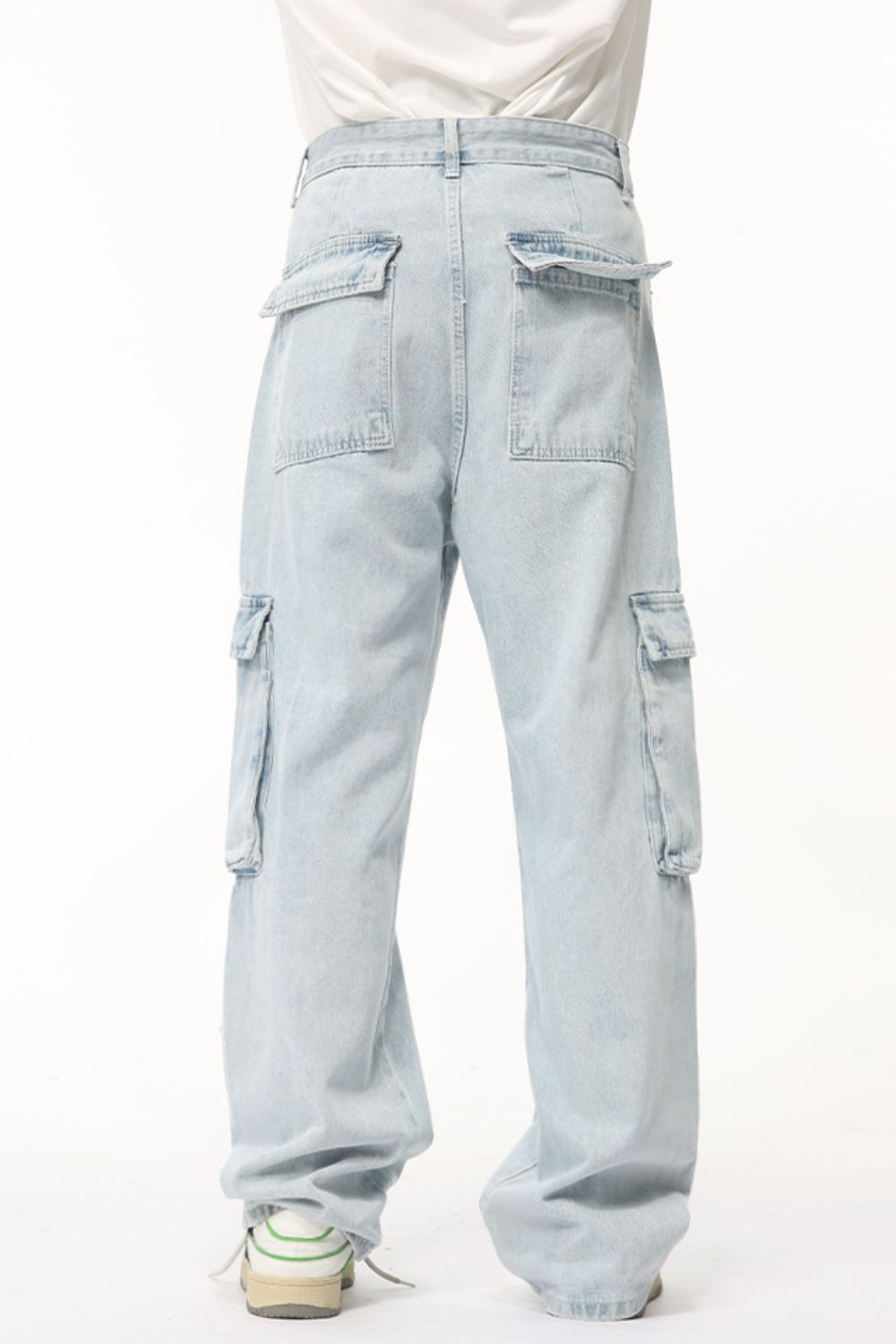 Men's Washed Straight Cargo Jeans - Smart Shopper