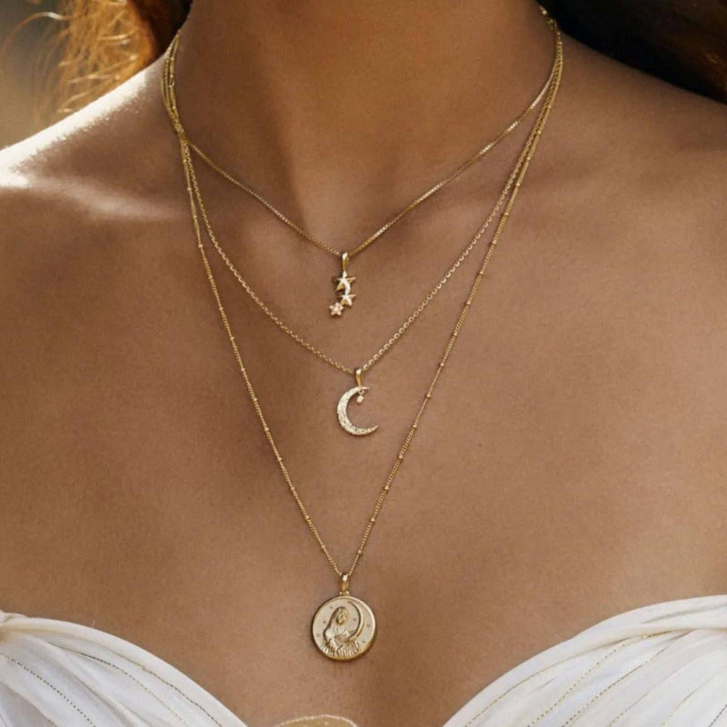 18K Gold-Plated Moon Pendant Necklace - Smart Shopper