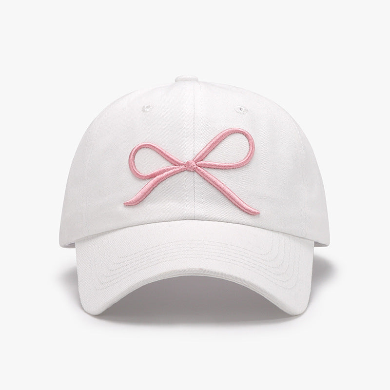 Bow Embroidered Cotton Baseball Cap - Smart Shopper