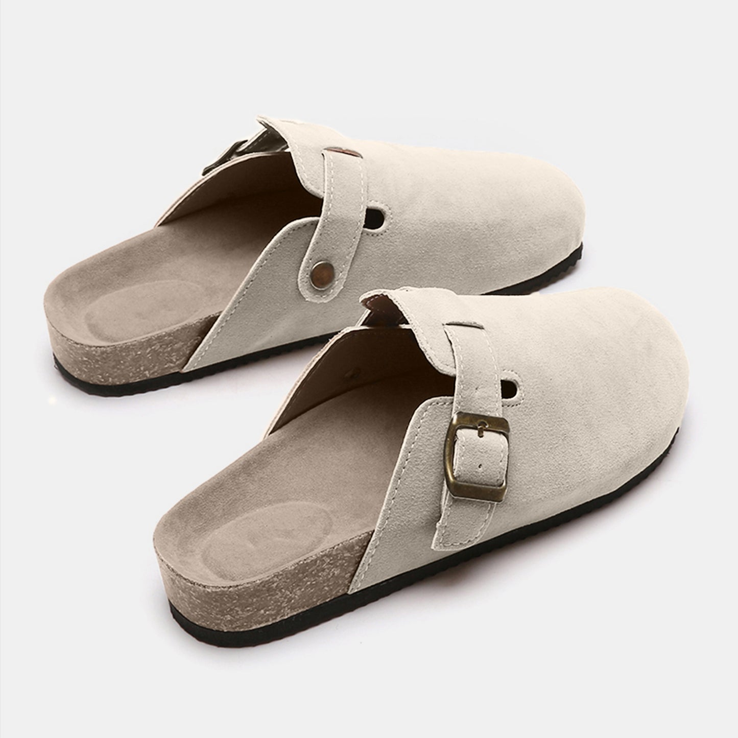 Suede Closed Toe Buckle Slide - Smart Shopper