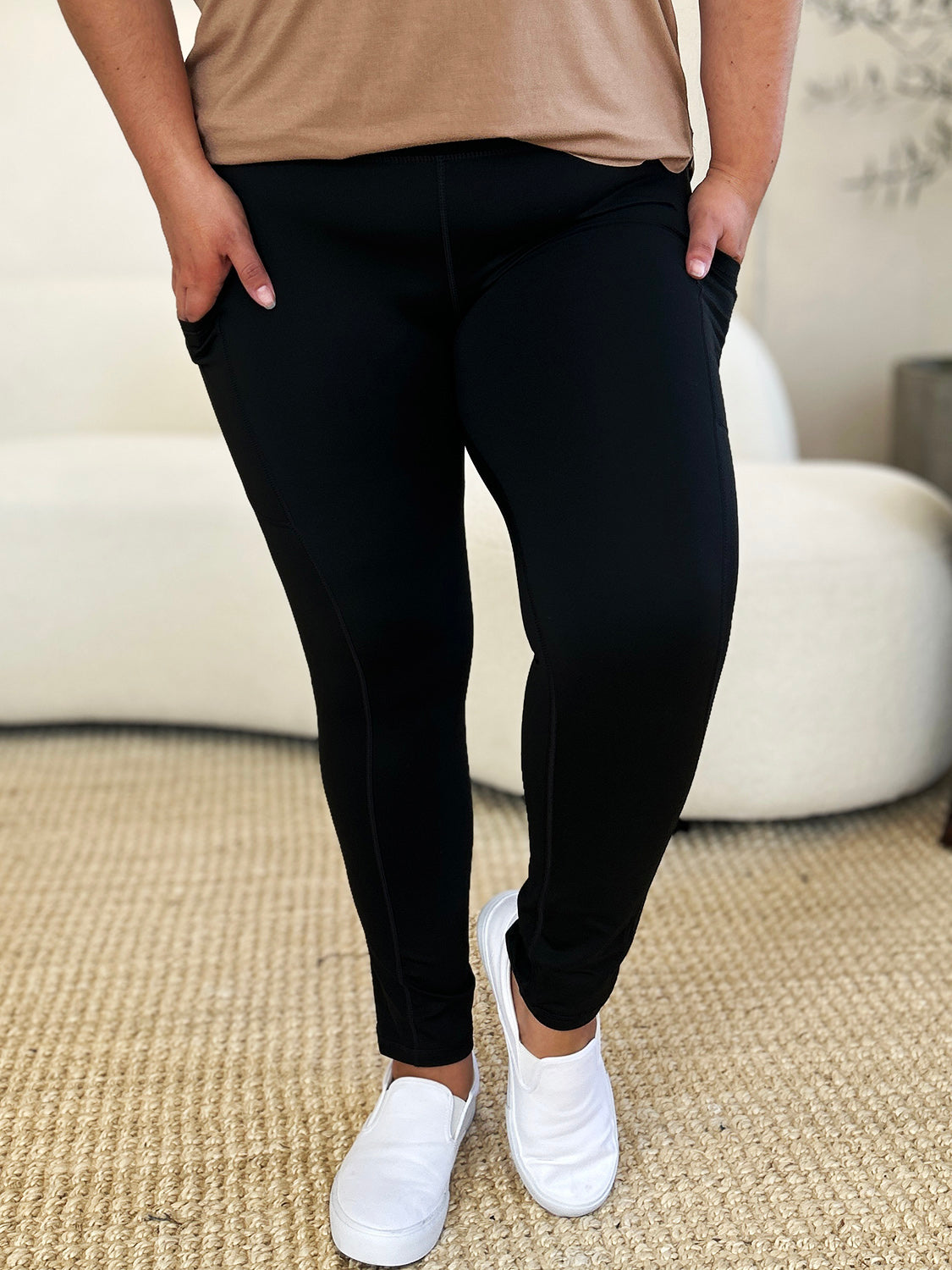 Wide Waistband Sports Leggings - Smart Shopper