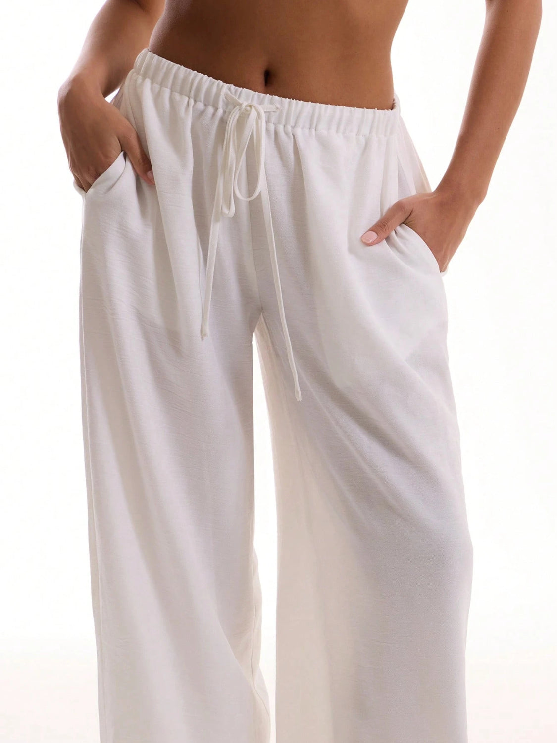 Drawstring Wide Leg Pants - Smart Shopper