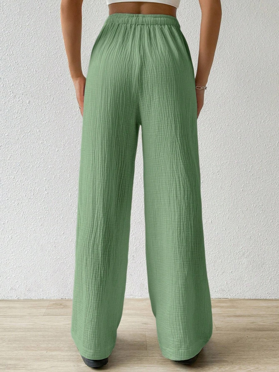 Drawstring Wide Leg Pants - Smart Shopper