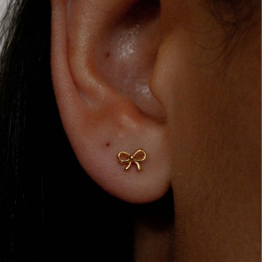 Copper Bow Stud Earrings - Smart Shopper