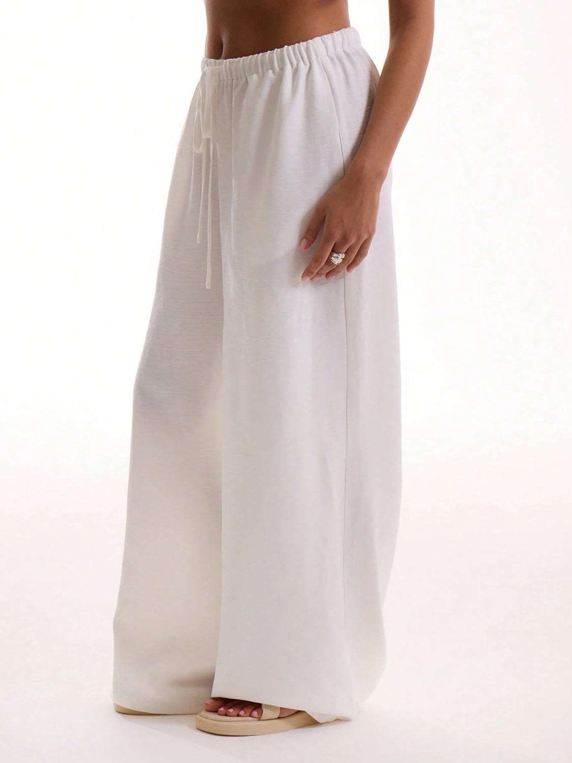 Drawstring Wide Leg Pants - Smart Shopper