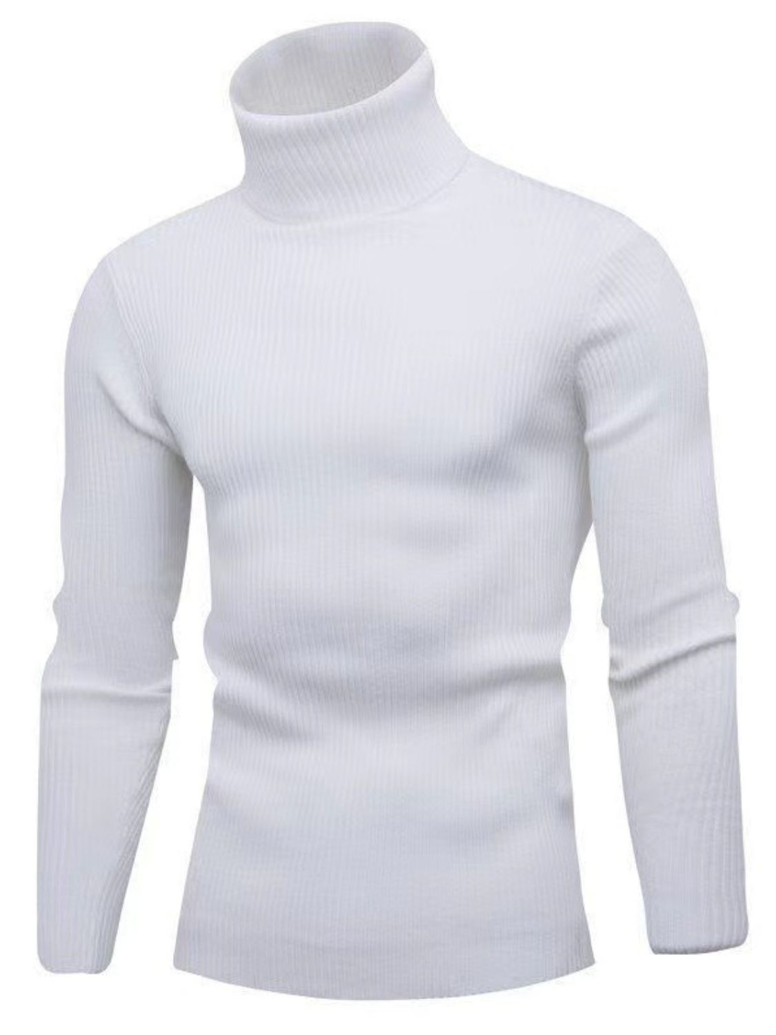 Men's Turtleneck Long Sleeve Ribbed Sweater - Smart Shopper