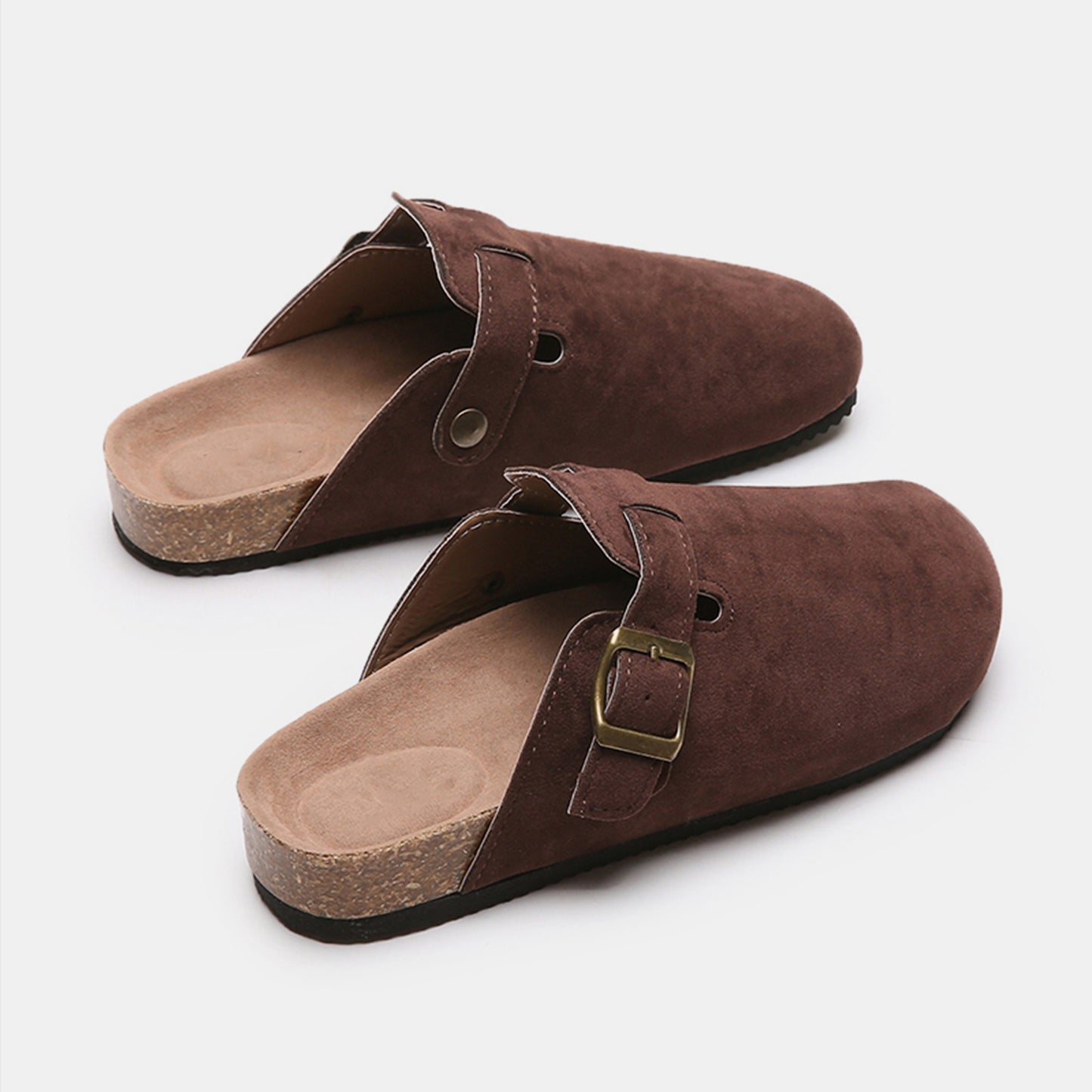 Suede Closed Toe Buckle Slide - Smart Shopper