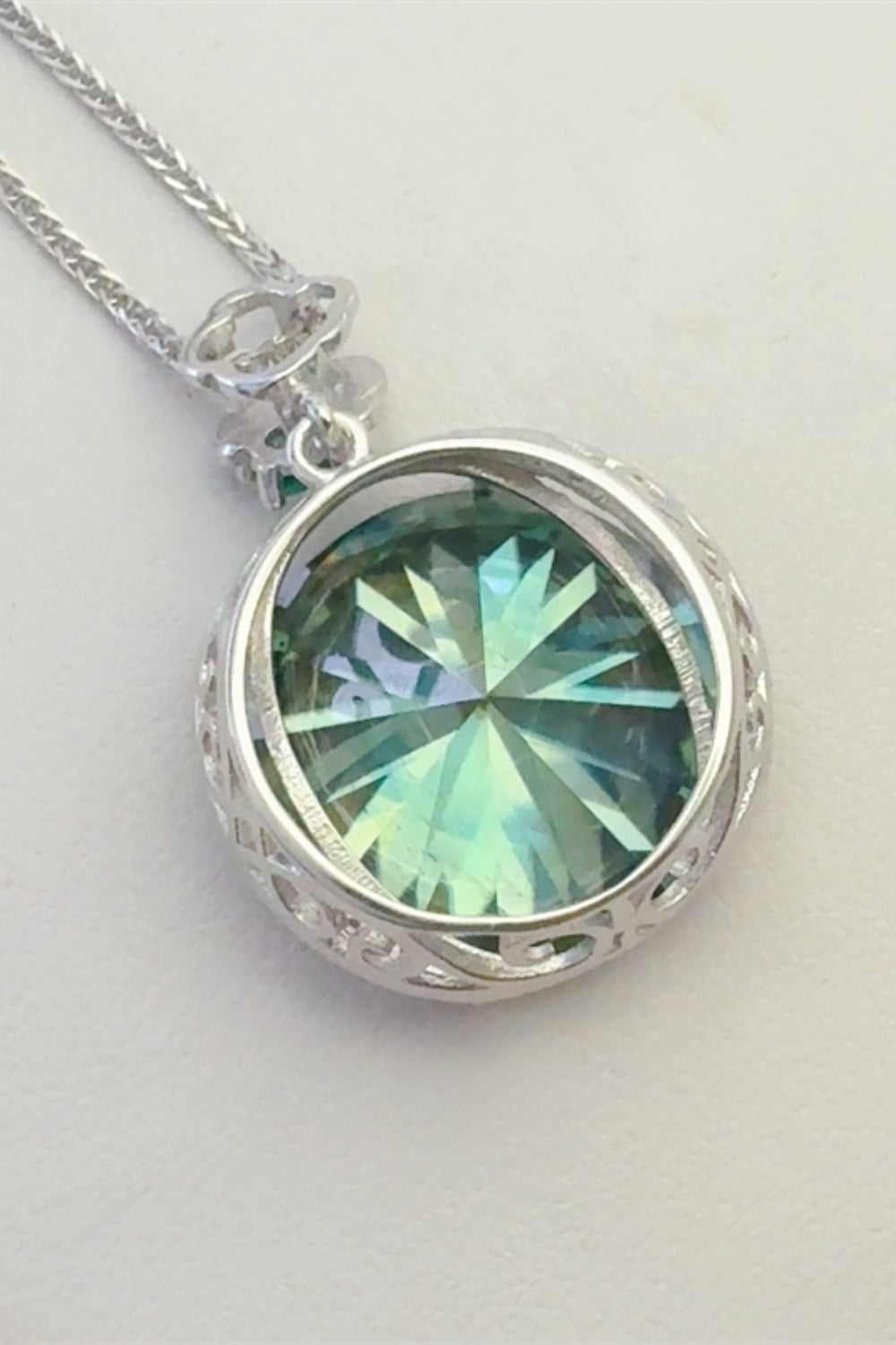 20 Carat Moissanite 925 Sterling Silver Pendant Necklace - Smart Shopper