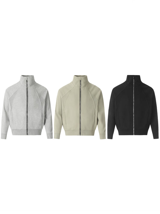 Men's Zip Up Stand Collar Jacket - Smart Shopper