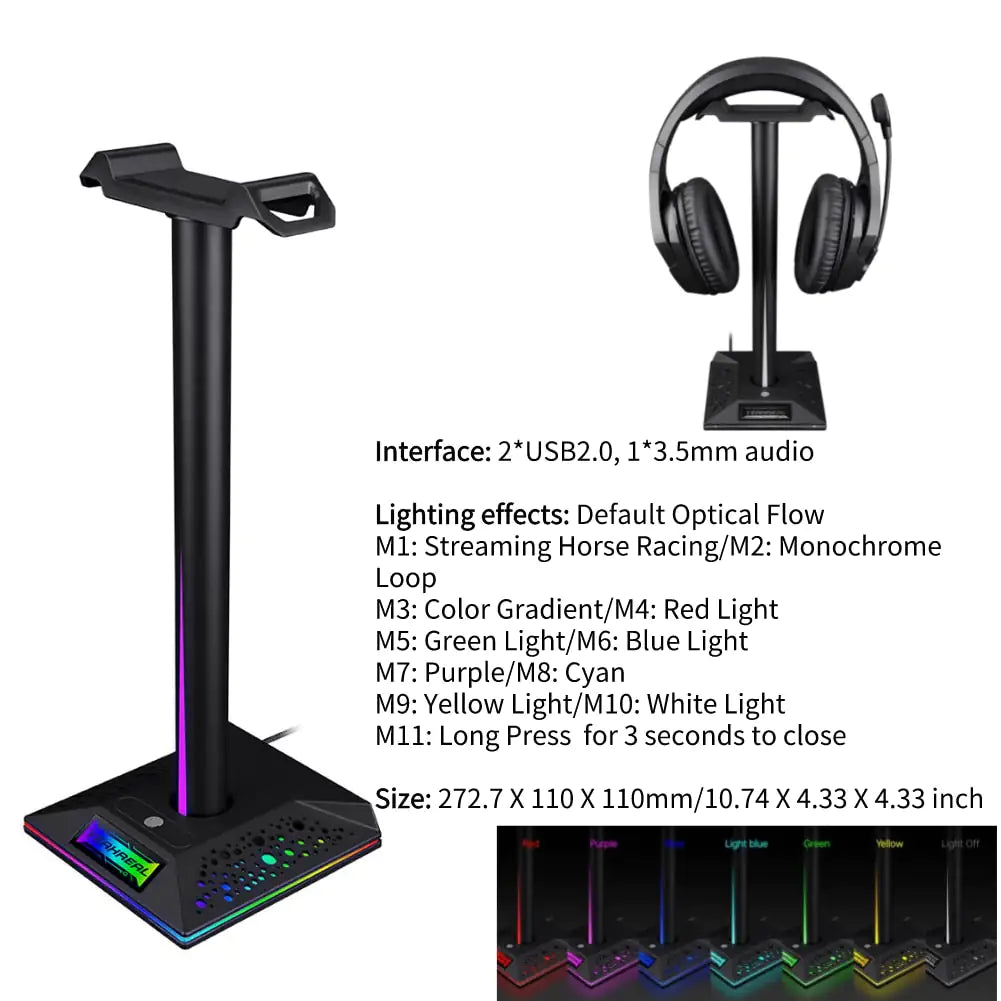 RGB Gaming Headphone Stand - Smart Shopper