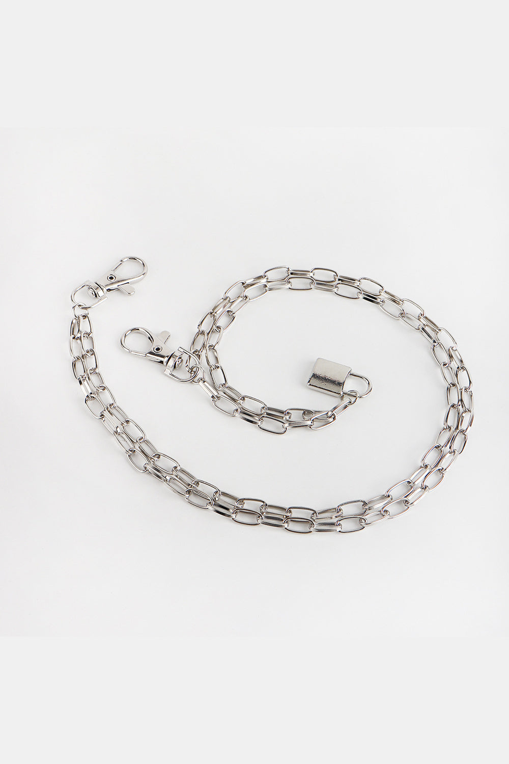 Double Layered Iron Chain Belt with Lock Charm - Smart Shopper