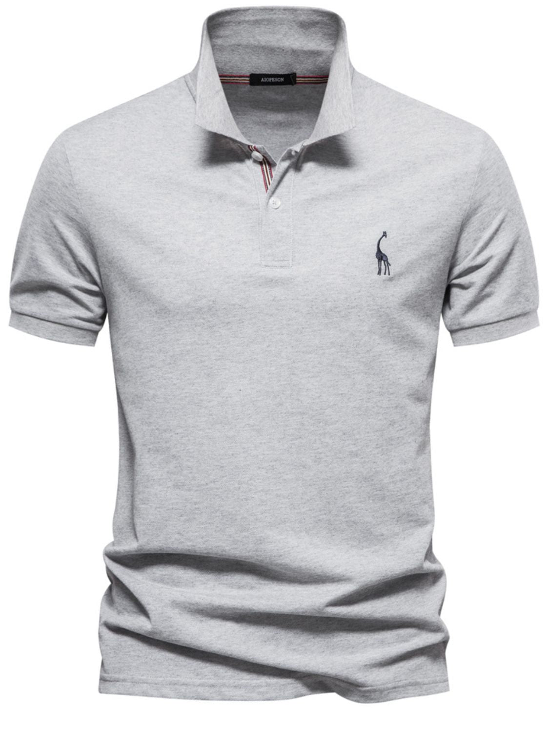 Men's Giraffe Embroidered Short Sleeve Polo - Smart Shopper